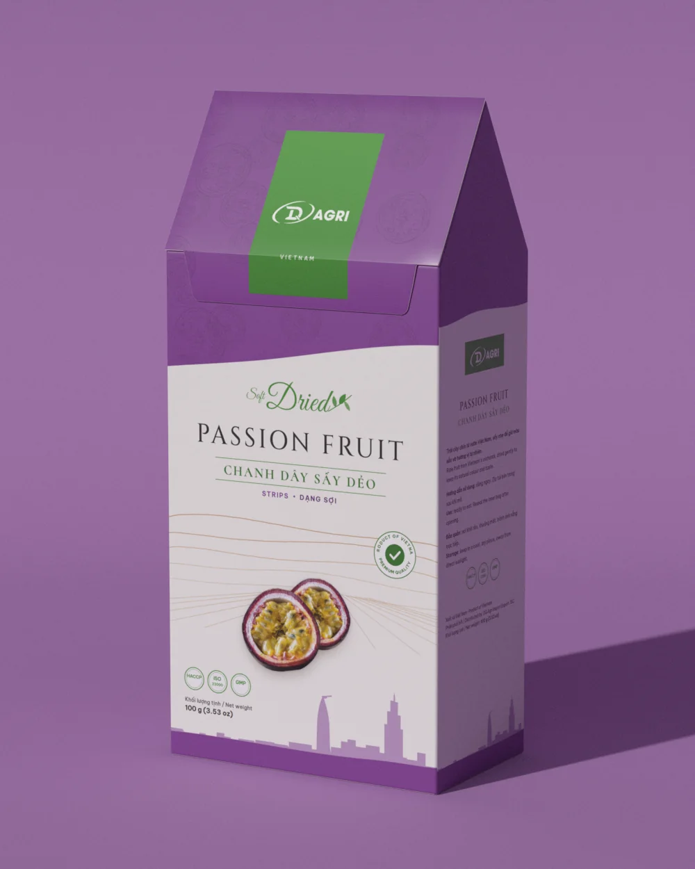 Dried passion fruit strips
