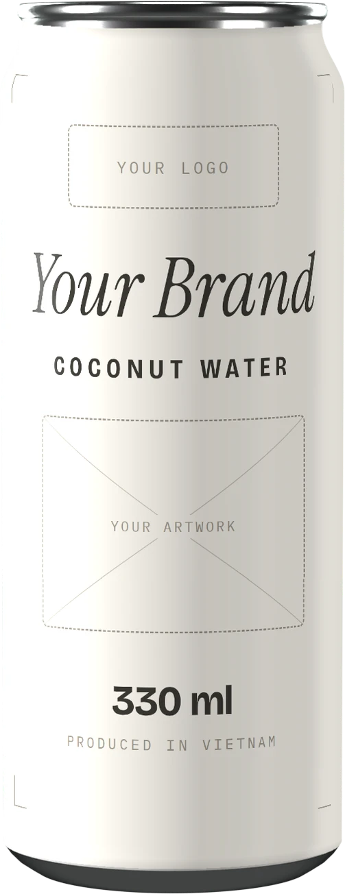 330 ml can with a blank “Your Brand” label template
