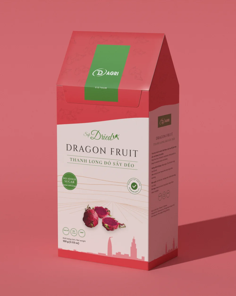 Dried dragon fruit, no added sugar