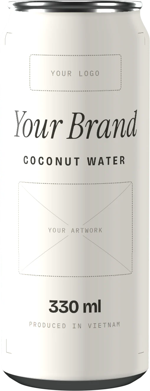 330 ml can with a blank “Your Brand” label template