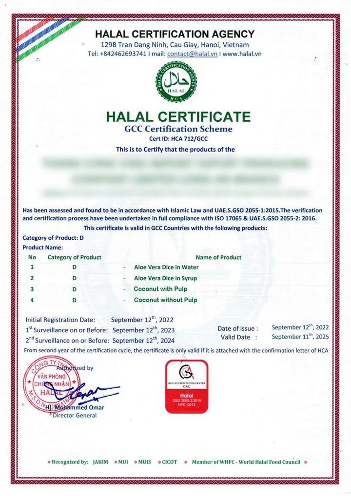 Halal certificate, GCC scheme