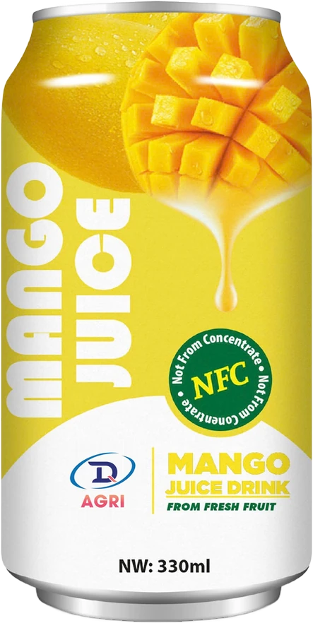 DQ Agri mango NFC juice drink, 330 ml can